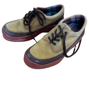 Cole Haan Women's Brown Plaid Lace-Up Oxford Shoes‎ Size 5.5